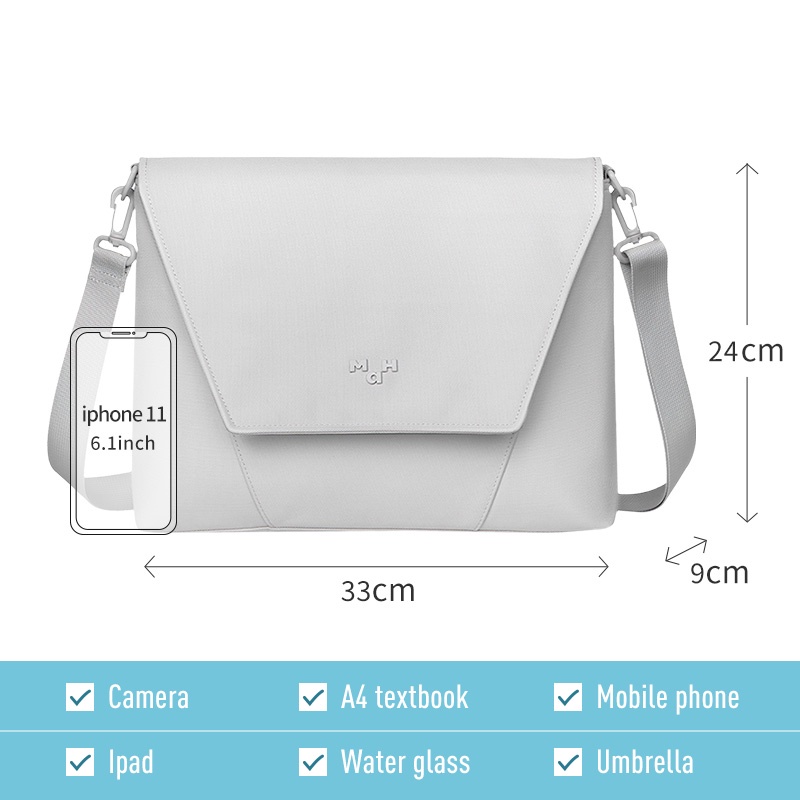MAH Túi Messenger cổ điển trẻ trung Túi đeo vai sức chứa lớn dành cho sinh viên đại học và cao đẳng