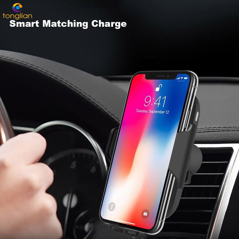 【Ready Stock】 Automatic Infrared Sensor Car Fast QI Wireless Charger For Apple iPhone XS Max XR X 8 Plus Samsung Galaxy Note 9 S9 S8 【tonglian】