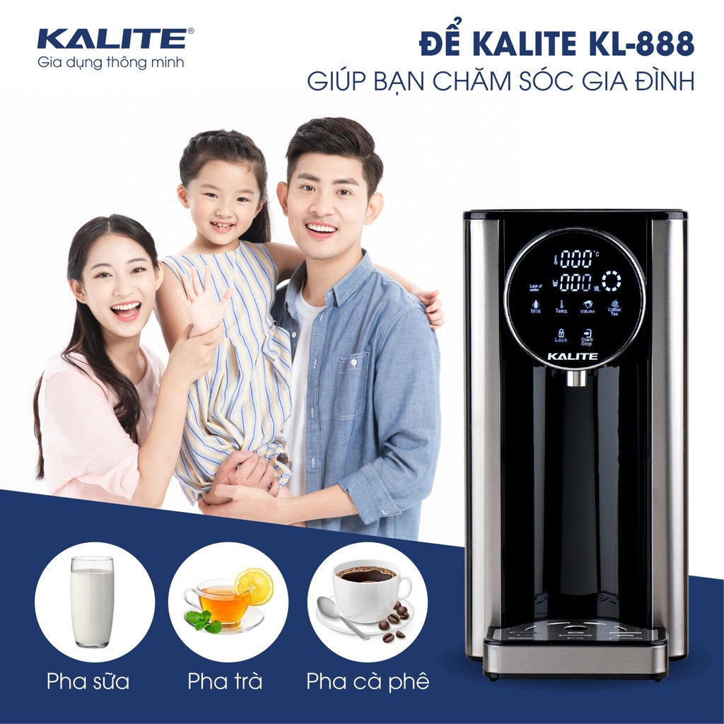 Bình Thuỷ Điện KALITE KL-888 Châu Âu Cao Cấp Dung Tích 2,7L, Lọc Nước Ro - Hàng Chính Hãng