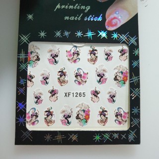 Nail stick- decal dán móng hình tiên nữ và quả đào