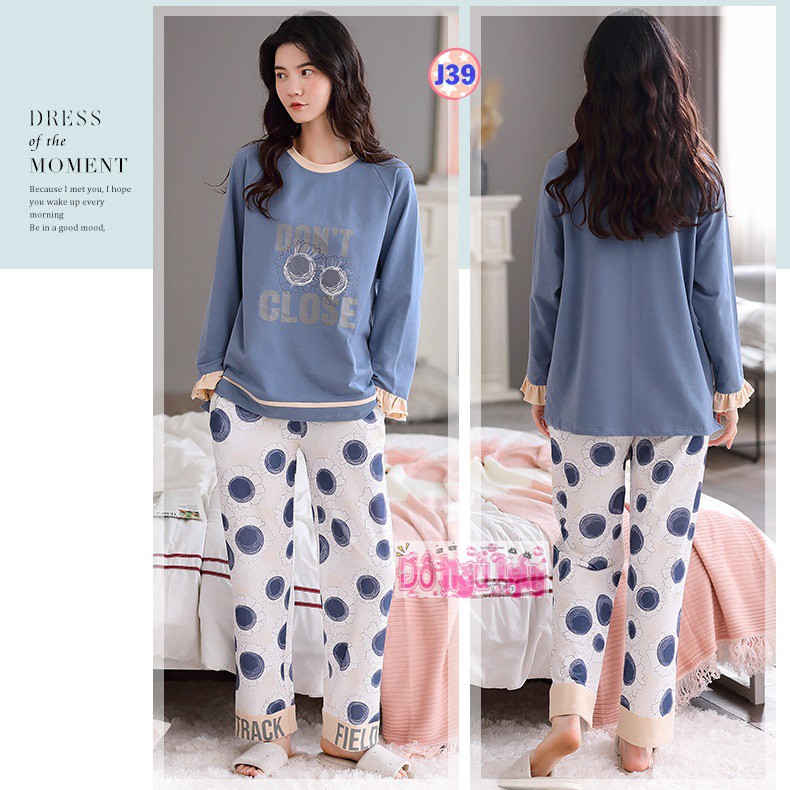 Bộ Pijama Dài Tay Mã J6 (cotton Mềm Mịn) | BigBuy360 - bigbuy360.vn