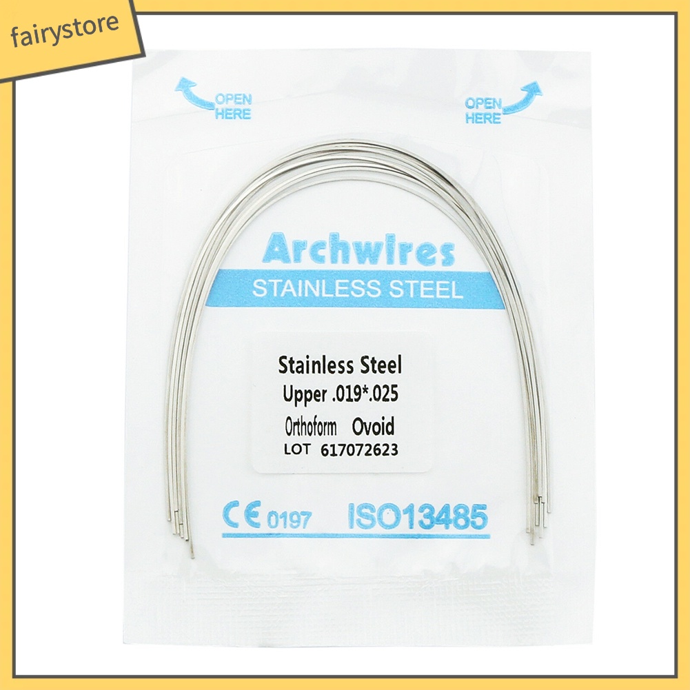 [Hàng mới về] Set 10 dây cung chỉnh nha hình oval bằng thép không gỉ