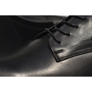 [TATHANIUM Footwear] Giày Derby cột dây màu đen da mộc