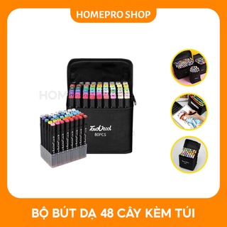 BỘ BÚT DẠ 48 CÂY KÈM TÚI ĐỰNG SIÊU ĐẸP