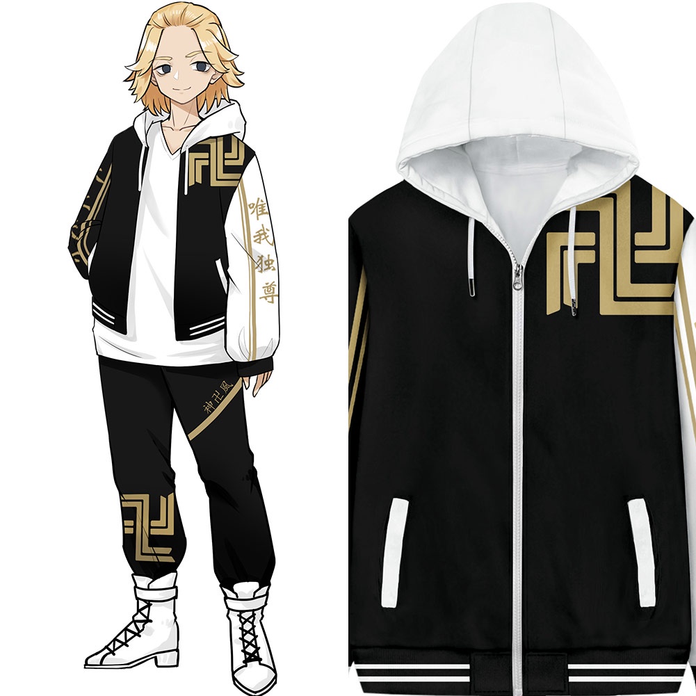 Áo Khoác Hoodie In Họa Tiết 3D Hóa Trang Nhân Vật Anime Tokyo Revengers Ryuuguuji Ken Sano Manjirou
