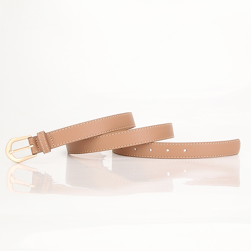 Thắt lưng nữ Ulzzang mặt khóa màu vàng cá tính bản dây 2.3cm (Hỗ trợ cắt, bấm lỗ dây nịt) TL137 - Thắt Lưng Giá Tốt