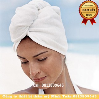 Khăn gội đầu, quấn đầu loại DÀY, siêu thấm nước cho spa và salon tóc, kt 35*75cm | Có video thực tế