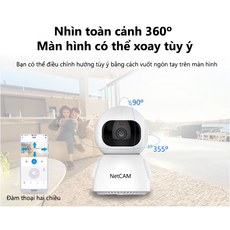 [Mã ELMS5 giảm 7% đơn 300K] Camera IP wifi giám sát NetCAM NVA2.0 1080P - Hãng Phân Phối Chính Thức