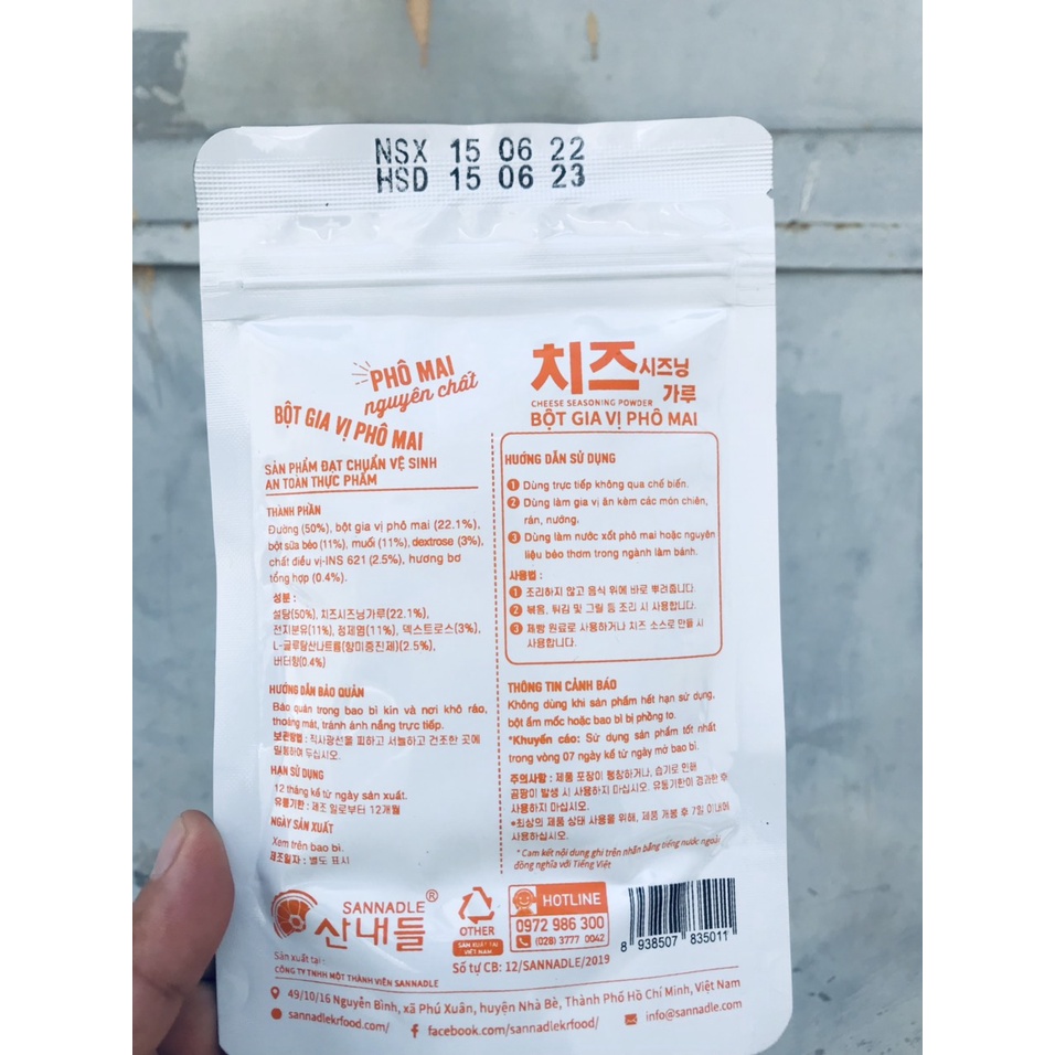 Bột phô mai lắc Sajang Hàn Quốc 100g