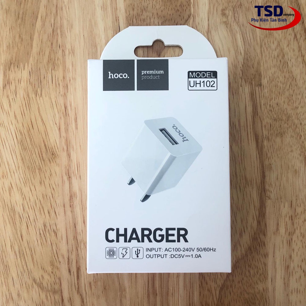 Củ Sạc HOCO UH102 Chính Hãng Cao Cấp - Hỗ Trợ Sạc Nhanh 5V/1A