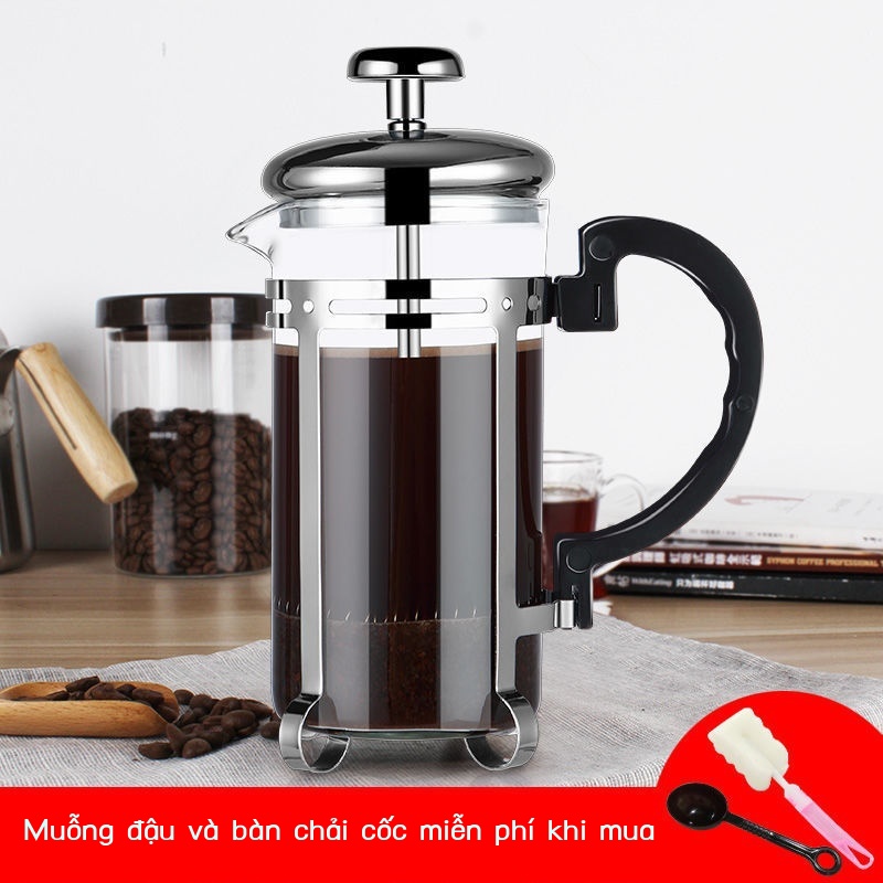 ◄✌Máy pha cà phê kiểu Pháp bình pha cà phê tay bộ lọc thiết bị lọc cốc thủy tinh
