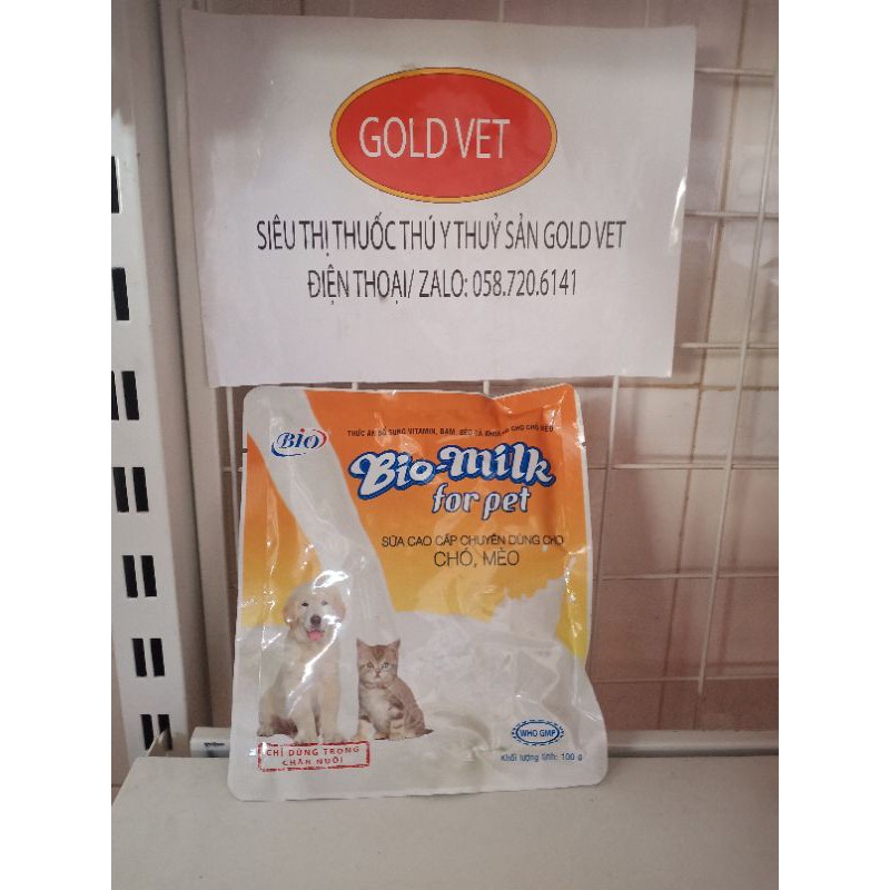 [Mã 159FMCGSALE giảm 8% đơn 500K] [Giá rẻ] Bio Milk for pet for pet- SỮA DINH DƯỠNG CHO CÚN, CHÓ MÈO (100g)