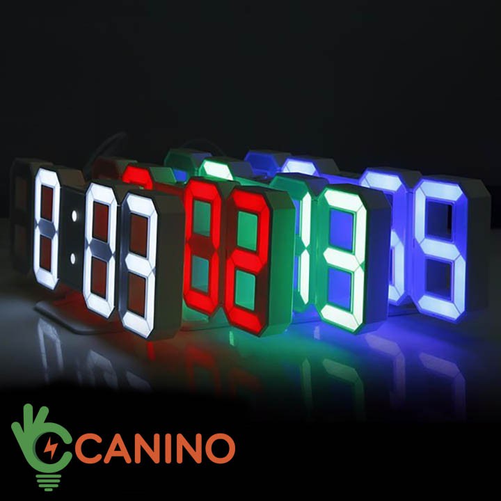 Đồng hồ điện tử LED 3D Canino cao cấp (bảo hành 12 tháng)