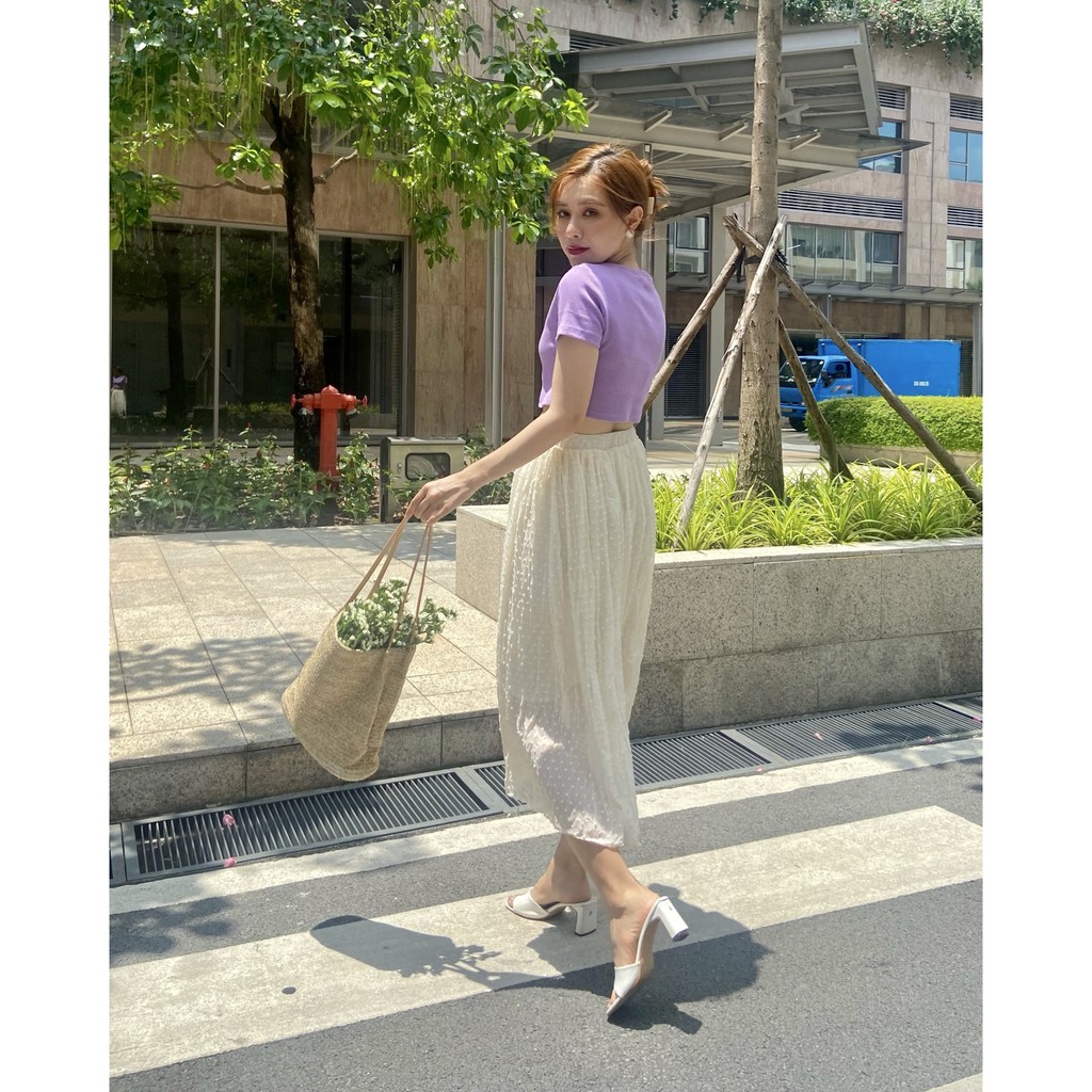 Chân váy chiffon hoa nhí, chân váy xoè dài hoa nhỏ | BigBuy360 - bigbuy360.vn