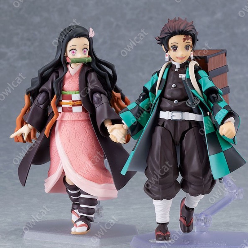 Mô Hình Nhân Vật Demon Slayer Tanjiro Nezuko  14cm Action Figure #498-DX #508-DX Anime Kimetsu No Yaiba Figurine Kamado PVC Packed in Box Model