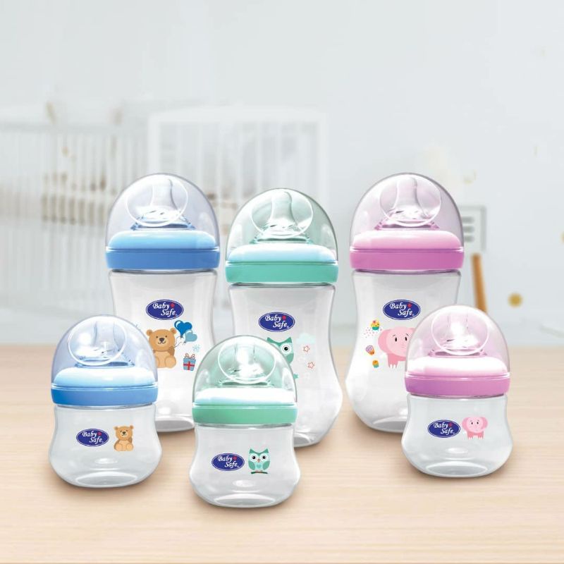 Baby Safe Bộ 3 Bình Sữa Cổ Rộng 125ml 250ml Chất Lượng Cao