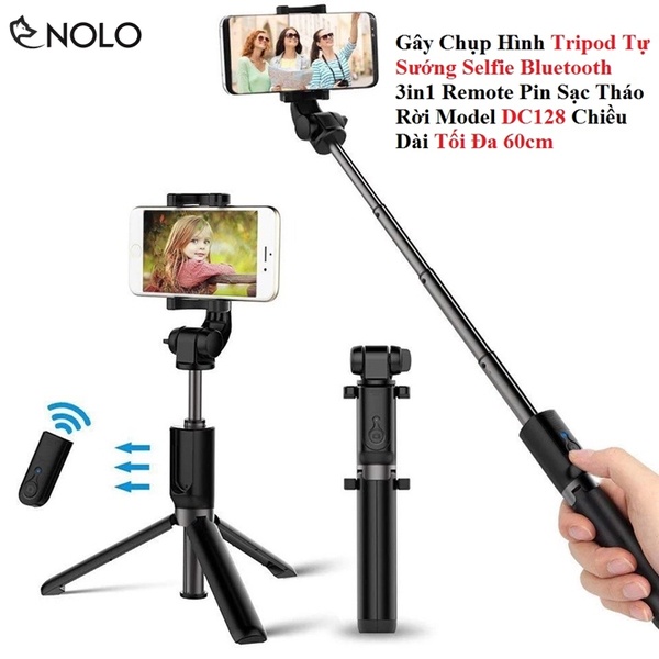 Gậy tự sướng selfie chụp ảnh 3 chân đa năng Tripod K07 kèm bộ điều khiển từ xa kết nối blutooth