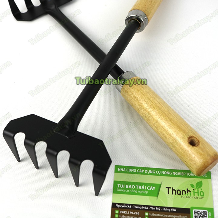 Cào xới đất mini cán gỗ - D29