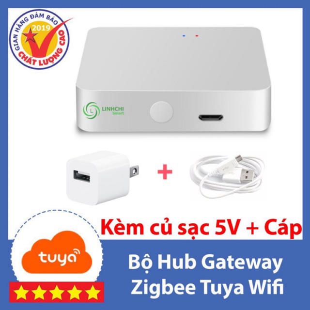 [Sẵn Hàng] Bộ Hub Gateway Zigbee Tuya wifi chính hãng bảo hành 12 tháng (tùy chọn)