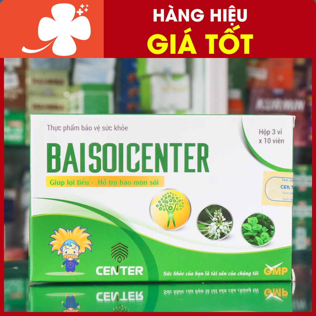 Bài sỏi center – Hỗ trợ lợi tiểu, bài tiết sỏi thận, sỏi tiết niệu, sỏi mật (Hộp 30 viên)