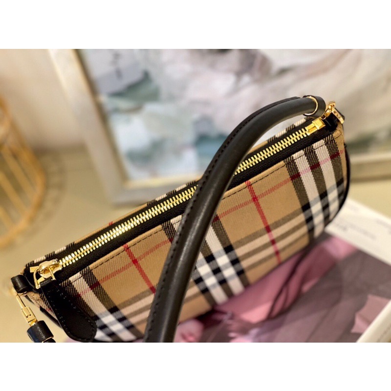 Túi đeo vai/ túi kẹp nách nữ Burberry BBR cao cấp thiết kế đơn giản sang trọng