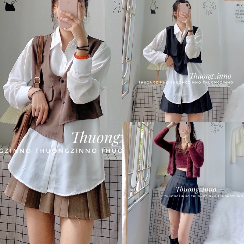 Chân váy tenis màu Tây hot Chân váy xếp li dáng xoè