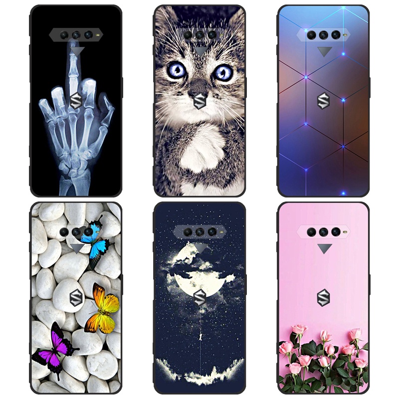 Ốp Điện Thoại Silicone TPU Mềm In Hình Cá Mập Đen 4 Cho Xiaomi Black Shark 4 Xiaomi Black Shark 4S
