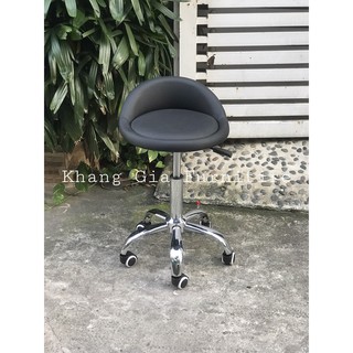 Hình ảnh thực tế- Ghế quầy chân xoay linh hoạt-Nệm da nhiều màu