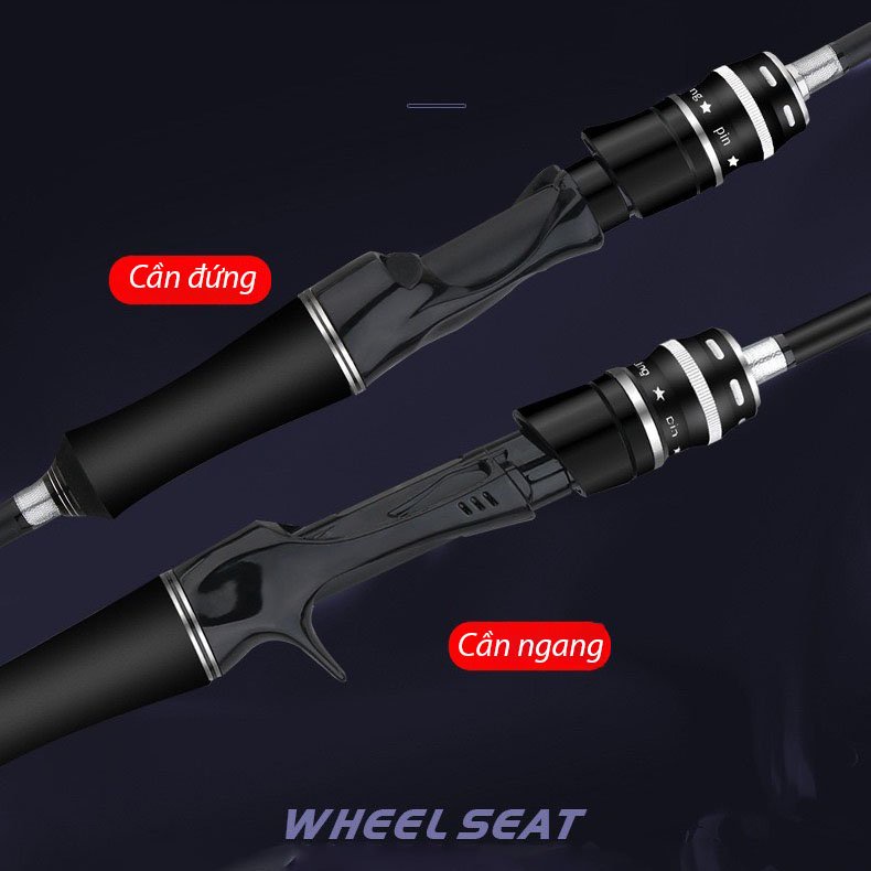 Cần Câu Lure Spinning SKOK Cần Câu Máy Đứng Và Máy Ngang Chất Liệu Cacbon Cao Cấp
