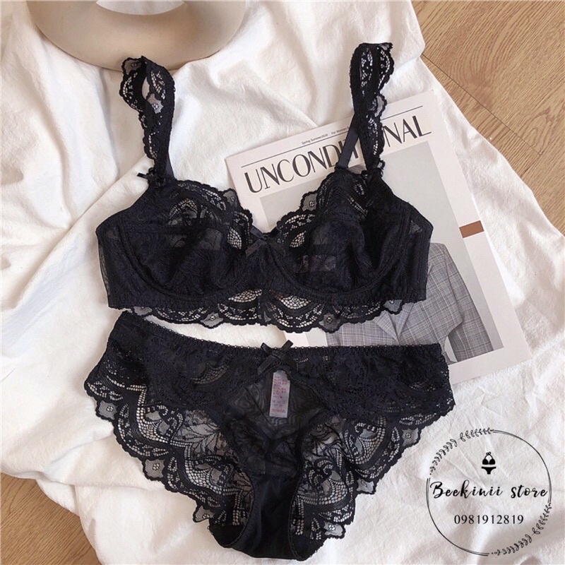- Đồ Lót Ren Không Đệm - Set Đồ Lót Ren Có Gọng - Bộ Đồ Lót Ren Sexy - Bộ Đồ Lót Ren Không Đệm Mút