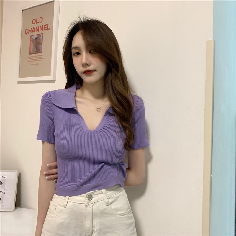 Áo Croptop Dệt Kim Thiết Kế Dây Đan Chéo Phong Cách Mỹ