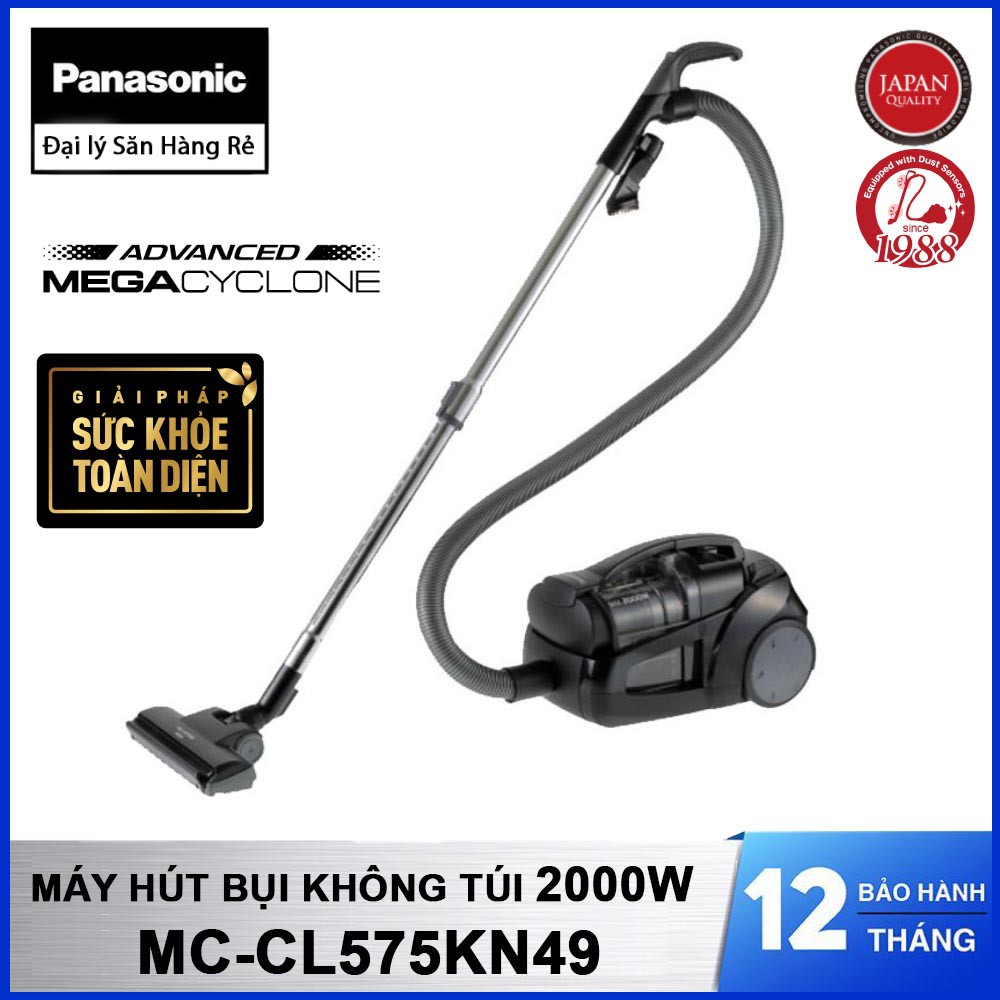 Máy hút bụi không túi Panasonic MC-CL575KN49 công suất 2000W, dung tích 2.2 lít, sản xuất Malaysia - Bảo hành 12 tháng