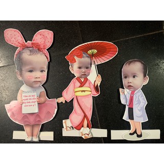 Combo 3 hình 25cm | Chibi trang trí sinh nhật cho bé
