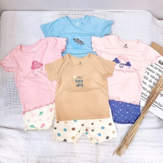 Bộ Quần Áo Cộc Tay Cho Bé Trai, Bé Gái Mặc Nhà Dễ Thương Mùa Hè Lullaby 2022 NH311M
