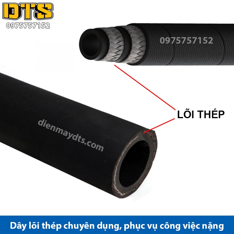 10m Dây xịt rửa, dây rửa xe lõi thép áp lực cao cấp