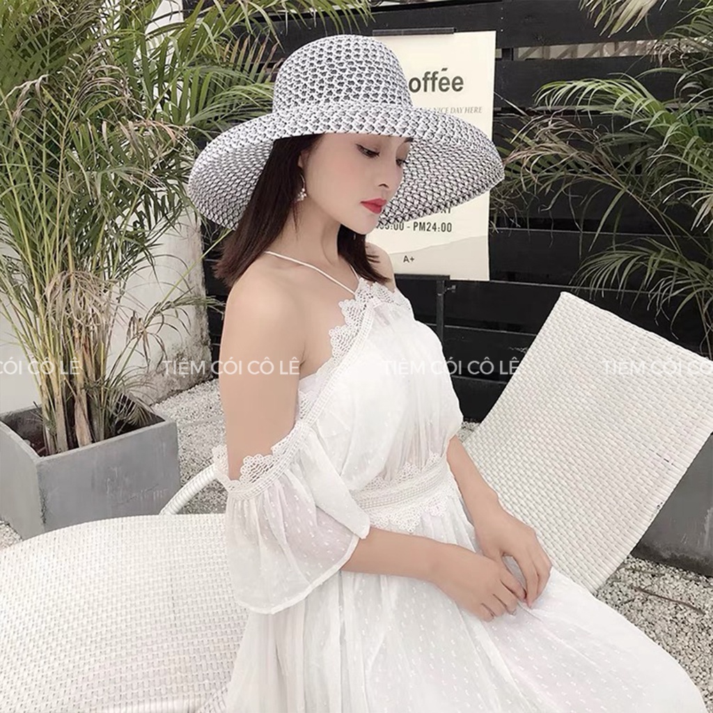 Nón chuông lưới hot trend, mũ lưới thời trang siêu sang cho bạn gái - Tiệm Cói Cô Lê