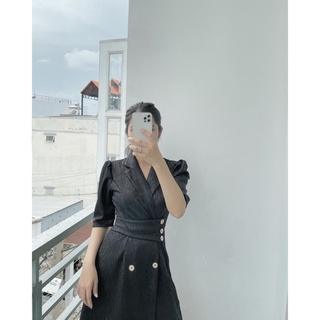 Váy đầm vest gấm công sở [HÀNG CAO CẤP]