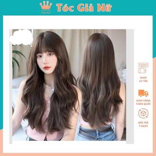 Tóc giả nguyên đầu xù lửng đỏ hồng, 8269