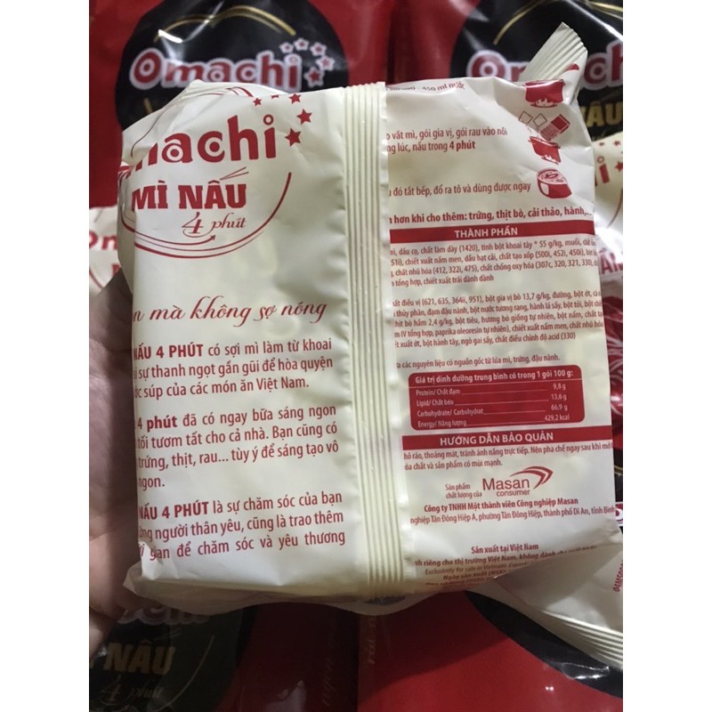 Gói Mì Bò Omachi Sợi Lớn Nấu 4 Phút 100g (mẫu mới) | BigBuy360 - bigbuy360.vn