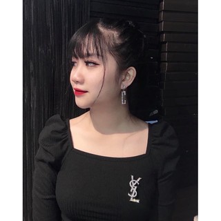 Khuy cài áo đá YSL