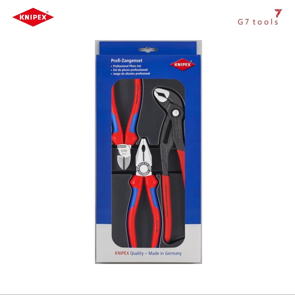 Bộ Kìm Knipex Gia Đình Gồm 70 02 160 / 03 02 180 / 87 01 250 - 00 20 09 V01_G7tools