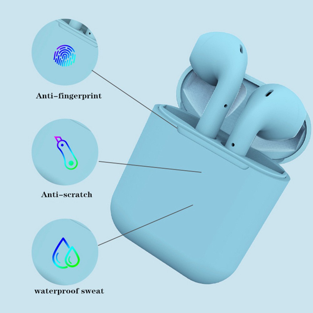Tai nghe Bluetooth 5.0 không dây InPods12 điều khiển cảm ứng màu macaron xinh xắn