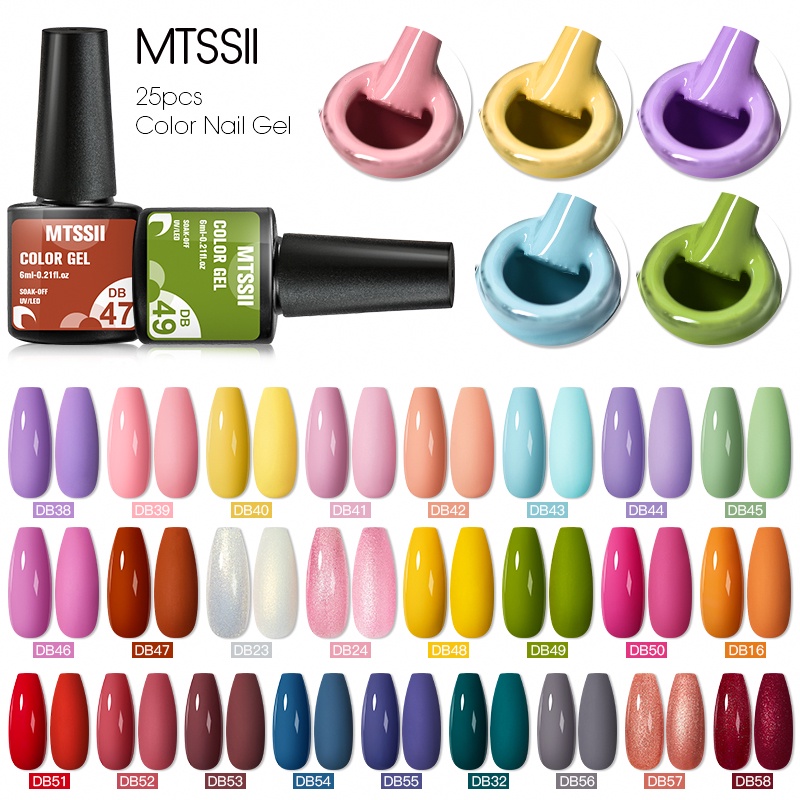 Sơn Móng Tay Gel UV MTSSII Với Nhiều Màu Sắc Thời Trang Lựa Chọn 6ml