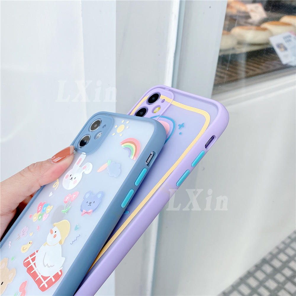 Ốp điện thoại nhựa acrylic nhám họa tiết màu sắc dễ thương cho SAMSUNG GALAXY A12 A02S A52 A11 A51 A71 A50S A30S A20S A50 | BigBuy360 - bigbuy360.vn