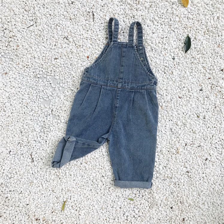 [Babycat] Hàng Có Sẵn Quần Yếm Denim Ống Rộng Mềm Mại Phong Cách Nhật Bản Hàn Quốc Cho Bé Trai Và Bé Gái