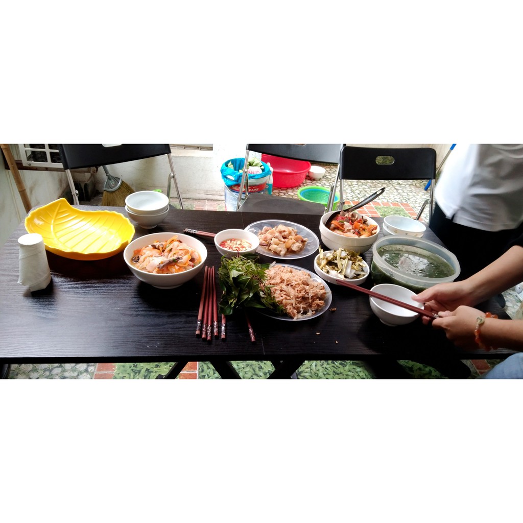 Bộ Bàn Ghế Phòng Ăn, Phòng Khách Gấp Gọn Tiện Lợi Đa Năng Hai Mảnh Có 3 Màu Phù Hợp