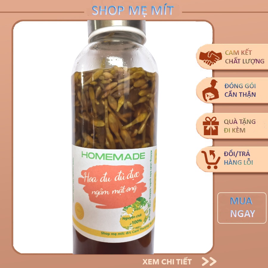 Hoa Đu Đủ Đực Ngâm Mật Ong