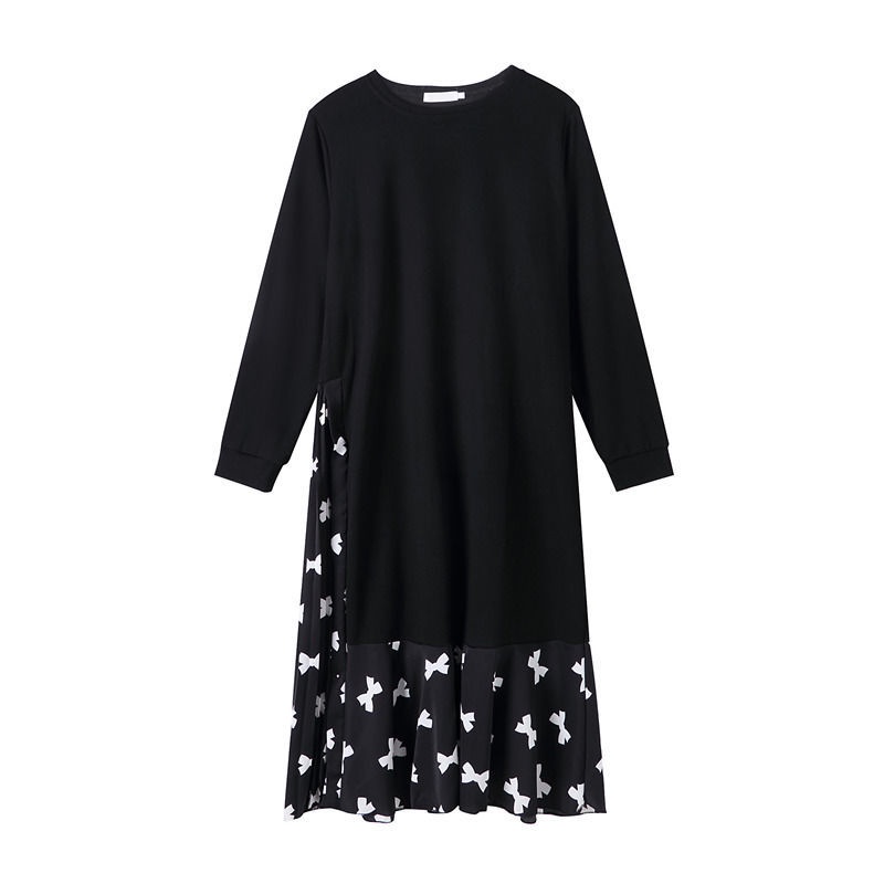 Đầm Thun Tay Dài Plus Size Thời Trang Dành Cho Nữ