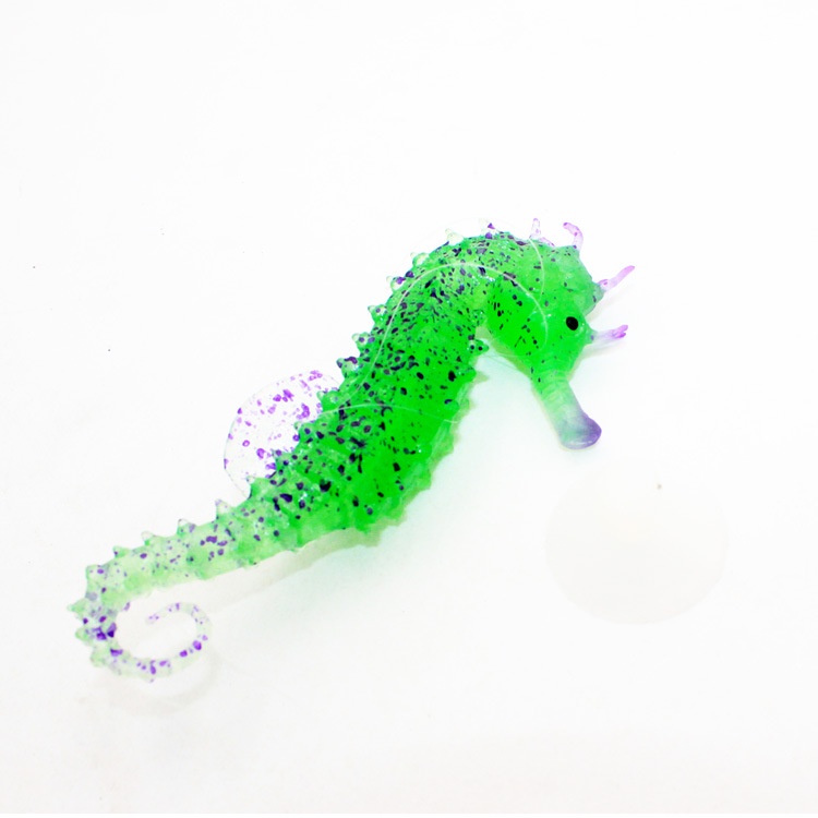 Phụ Kiện Trang Trí Bể Cá Bằng silicone Hình Cá Ngựa Có Dạ Quang Độc Đáo