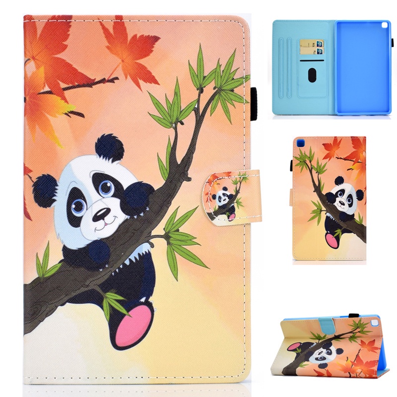 Bao da máy tính bảng tpu mềm sơn màu dễ thương có ngăn đựng thẻ cho Samsung Galaxy Tab A7 Lite SM-T220 SM-T225